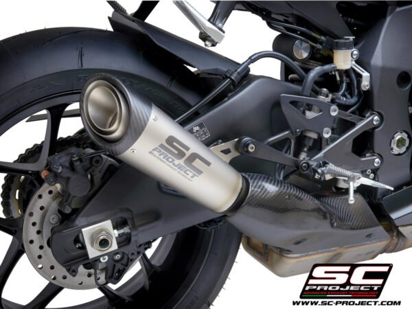 SC Project Performance Exhaust for Yamaha R1 (2015-2021) S1 Muffler, Titanium, with Carbon fiber end cap