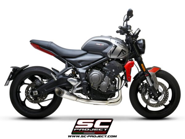 SC Project Full Exhaust System for Triumph Trident 660 S1 muffler, titanium, with full 3-1 exhaust system Stainless Steel