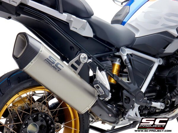 SC Project Performance Exhaust for R 1250 GS (2020-2021) Exhaust SC1-R GT Muffler, Titanium, with Carbon fiber end cap
