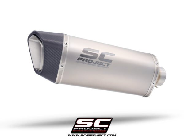 SC Project Performance Exhaust for Harley Davidson Pan America 1250 (2020-2022) SC1-R GT Muffler, titanium, carbon fiber end cap, with racing link pipe