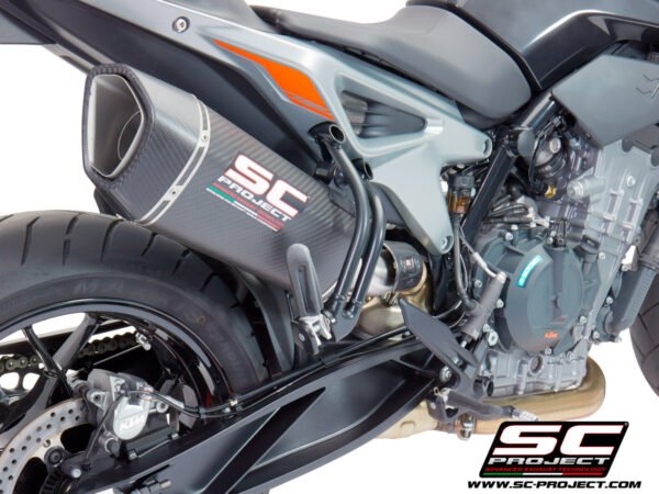 SC Project Performance Exhaust for KTM 790 Duke SC1-R Muffler, Carbon fiber, with Carbon fiber end cap