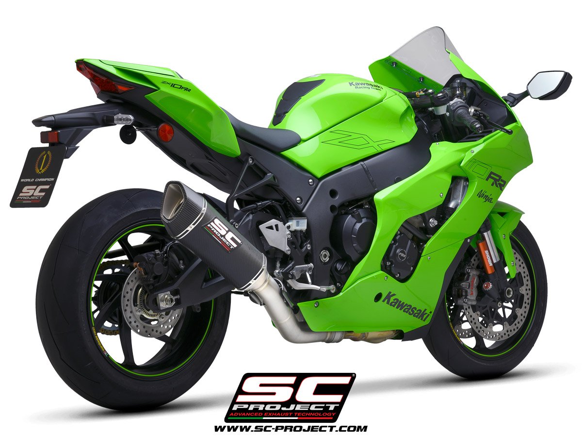 SC Project SC1-R Exhaust for Kawasaki ZX-10R/ RR (2021), Carbon Fibre, with de-cat link pipe - Image 3