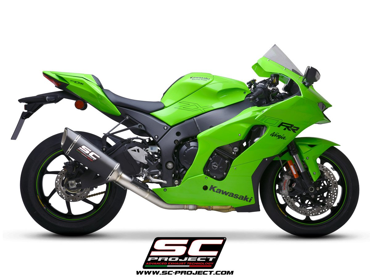 SC Project SC1-R Exhaust for Kawasaki ZX-10R/ RR (2021), Carbon Fibre, with de-cat link pipe - Image 2
