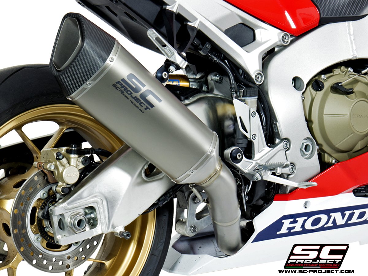 SC Project Performance Exhaust for Honda CBR 1000RR (2017-2019) SC1-R Muffler, high position, carbon with carbon fiber end cap