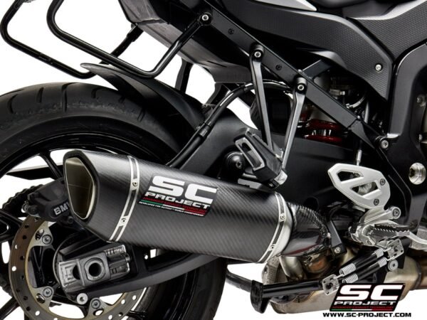 SC Project Performance Exhaust for S 1000XR (2017-2019) Exhaust SC1-R Muffler, low position, Carbon fiber, with Carbon fiber end cap