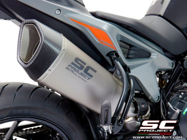 SC Project Performance Exhaust for KTM 790 Duke SC1-R Muffler, Titanium, with Carbon fiber end cap