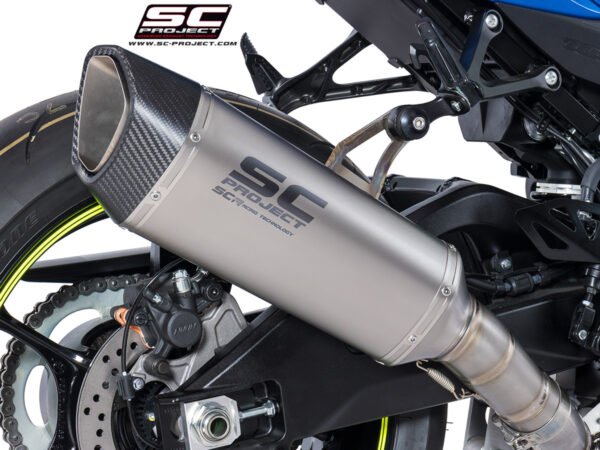 SC Project Performance Exhaust for Suzuki GSX-R1000 SC1-R Muffler, Titanium, with Carbon fiber end cap
