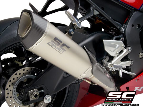 SC Project Performance Exhaust for Honda CBR 1000RR-R (2020 - 2023) SC1-R Muffler, titanium, with carbon fiber end cap