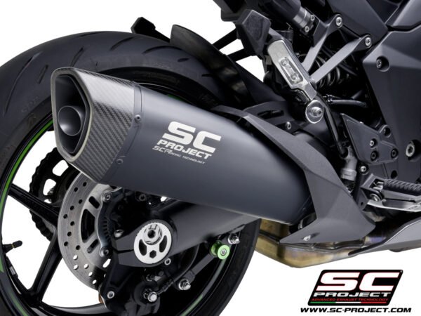 SC Project Performance Exhaust for Kawasaki Ninja 100SX SC1-R Muffler, titanium, matt-black ceramic painting