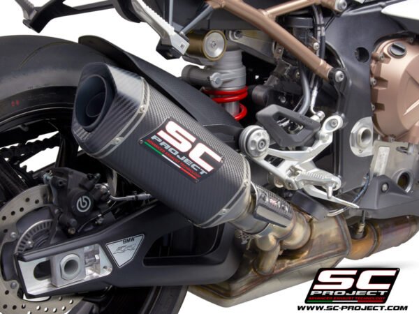 SC Project Performance Exhaust for S 1000RR (2019-2020) BS4 Exhaust SC1-S Muffler, Carbon fiber, with Carbon fiber end cap