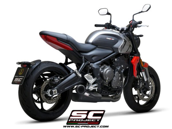SC Project Full Exhaust System for Triumph Trident 660 STR-1 3-1 Stainless Steel Full system Exhaust (Matte Black Finish)