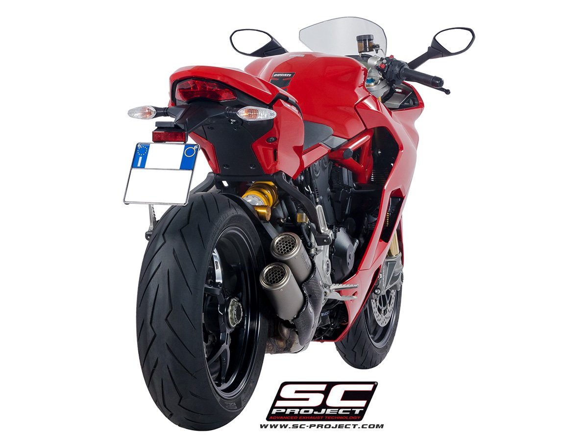 SC Project Performance Exhaust for Ducati SuperSport 939 (2017-2020) Twin CR-T double overlapping Exhaust, Titanium - Image 4