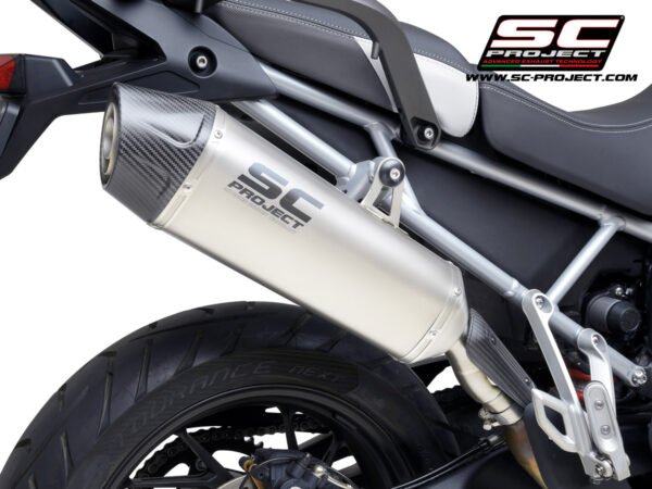 SC Project Performance Exhaust for Triumph Tiger 900 X-Plorer II Muffler, Titanium, with Carbon fiber end cap