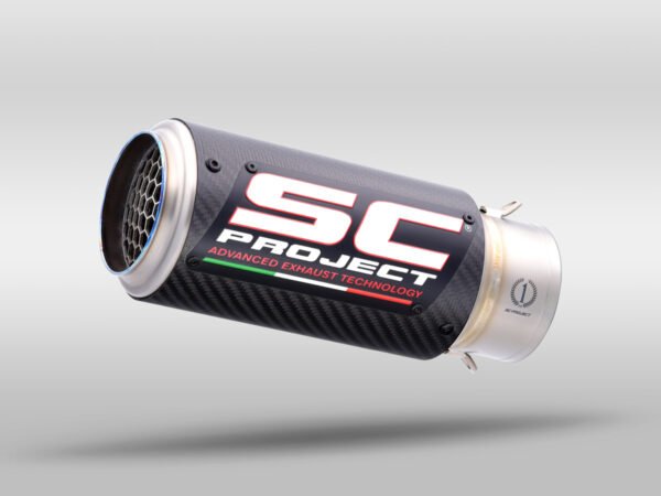 SC Project Performance Exhaust for S 1000R (2017-2020) Exhaust CR-T Muffler, Carbon fiber, with Titanium mesh on exit pipe