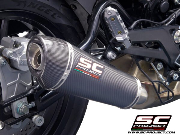 SC Project Performance Exhaust for Leoncino 500 Exhaust Conic Muffler, Carbon fiber, with Carbon fiber end cap