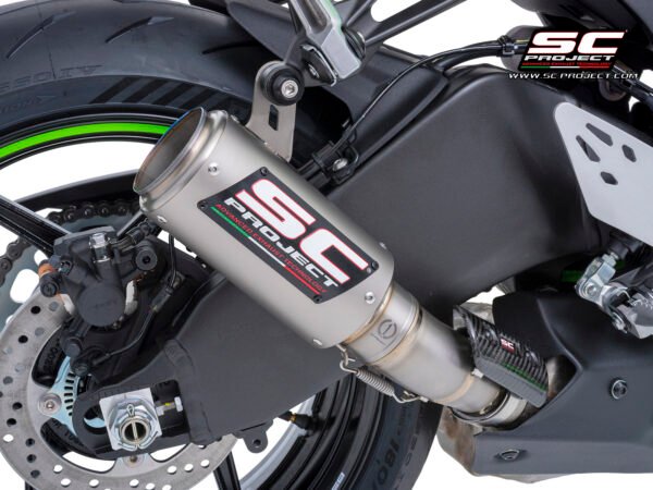 SC Project Performance Exhaust for Kawasaki ZX-6R (2019-2024) CR-T Muffler, titanium, with titanium end cap