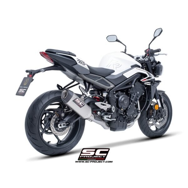 SC Project Full Exhaust System for Triumph Street Triple 765 (2023-2024) 3-1 Stainless steel full exhaust system, with SC1-S titanium exhaust