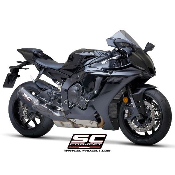 SC Project Performance Exhaust for Yamaha R1 (2015-2021) SC1-M Muffler, Carbon fiber, with Carbon fiber end cap - Image 5