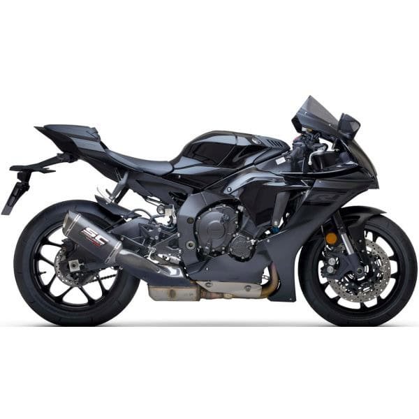 SC Project Performance Exhaust for Yamaha R1 (2015-2021) SC1-M Muffler, Carbon fiber, with Carbon fiber end cap - Image 4