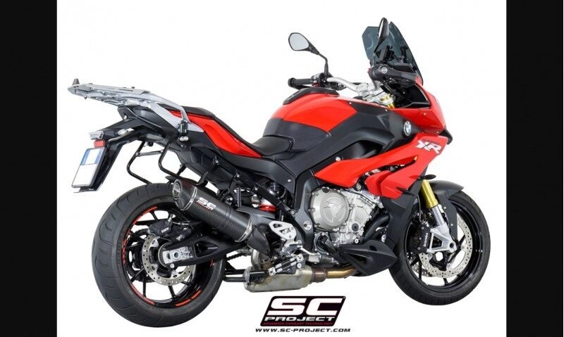 SC Project Performance Exhaust for S 1000XR (2017-2019) Exhaust Oval Muffler, high position, Carbon Fiber, with Carbon fiber end cap - Image 2