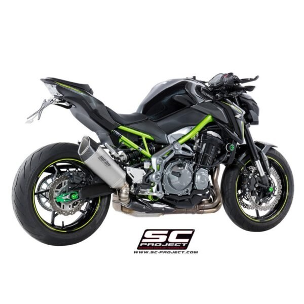 SC Project Performance Exhaust for Kawasaki Z 900 (2017 - 2019) SC1-R Muffler, Titanium, with Carbon fiber end cap (Carbon Protection INCLUDED)