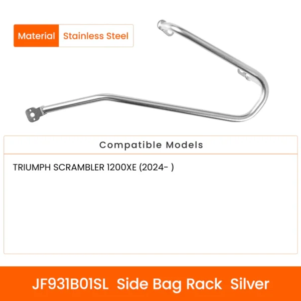 Side bag rack Silver for TRIUMPH SCRAMBLER 1200XE(2024-)