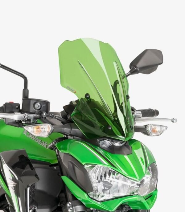 Puig New Generation Touring Green Windshield For Kawasaki Z900 (2017 - 2019)