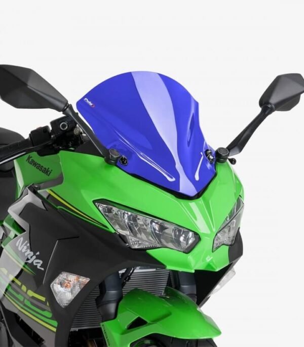 Puig Z-Racing Blue Windshield For Kawasaki Ninja 400 (2018 - 2024)