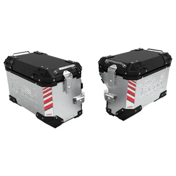 Loboo PIKE TRACKER Series Motorcycle Side Case Set 45L and 38L, Waterproof Detachable